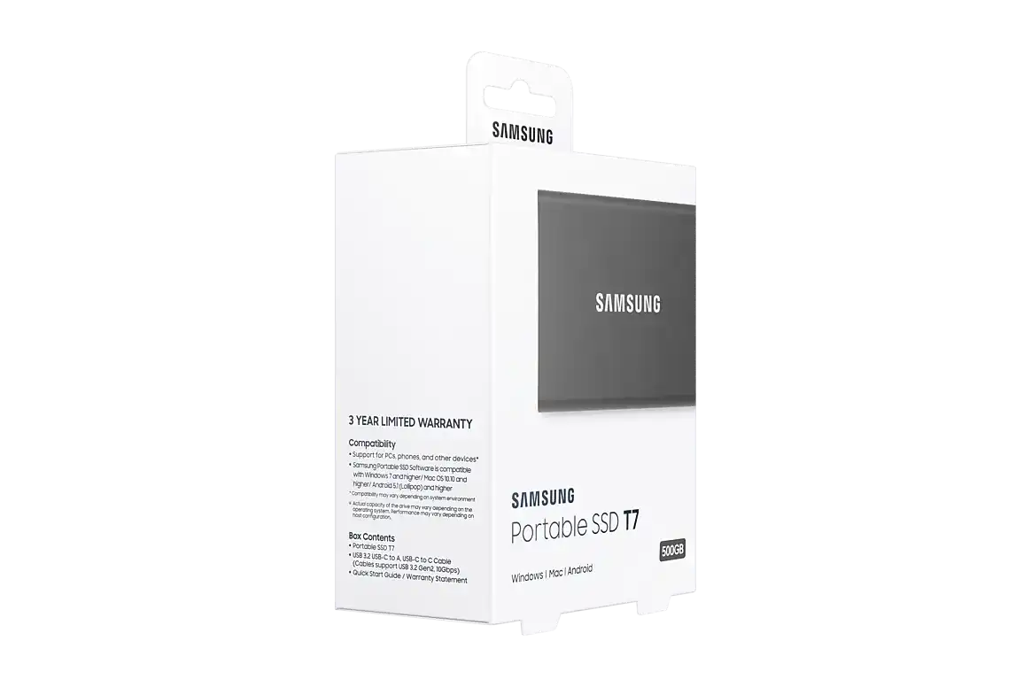 Samsung T7 500GB External SSD - Titan Grey 10