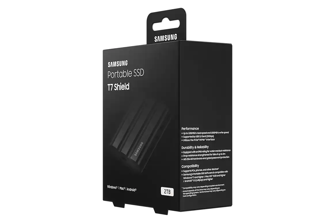 Samsung T7 Shield 2TB External SSD - Black 11