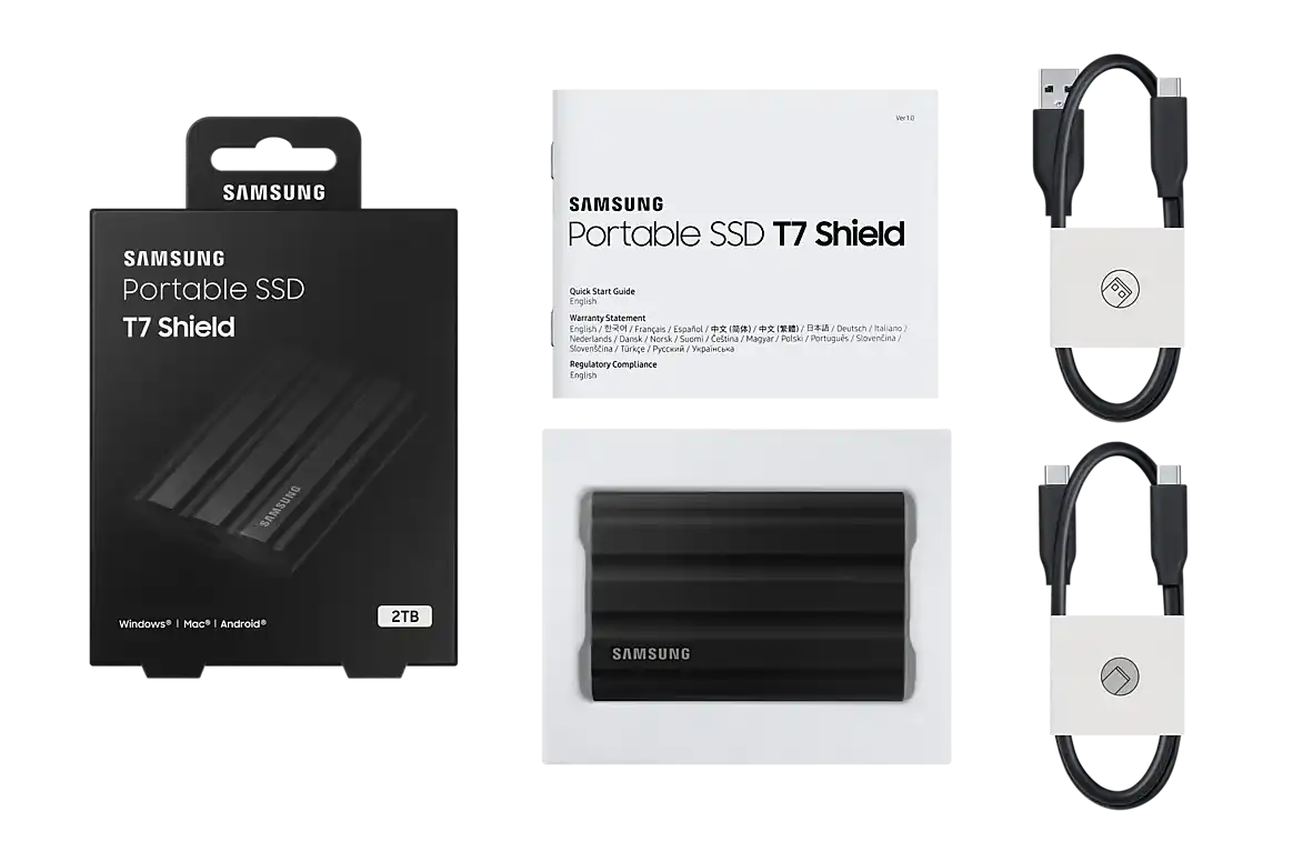 Samsung T7 Shield 2TB External SSD - Black 12