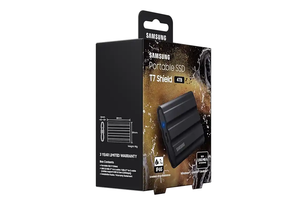 Samsung T7 Shield 4TB External SSD - Black 10