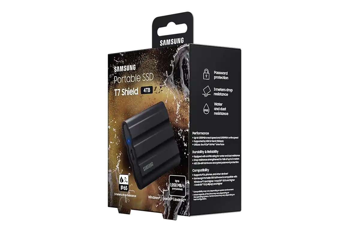 Samsung T7 Shield 4TB External SSD - Black 11