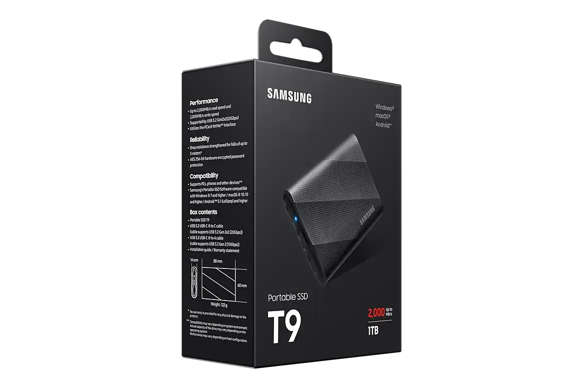 Samsung T9 1TB External SSD - Black 10