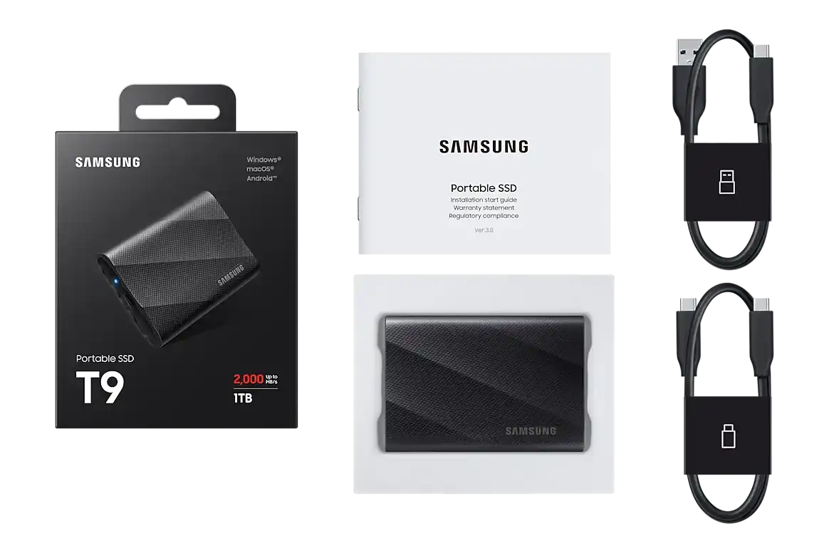 Samsung T9 1TB External SSD - Black 12