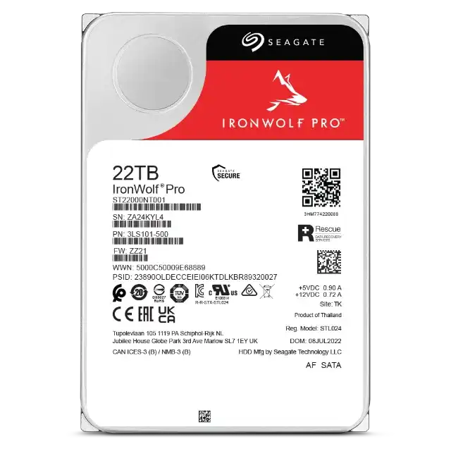 Seagate IronWolf Pro 22TB NAS Hard Drive 5