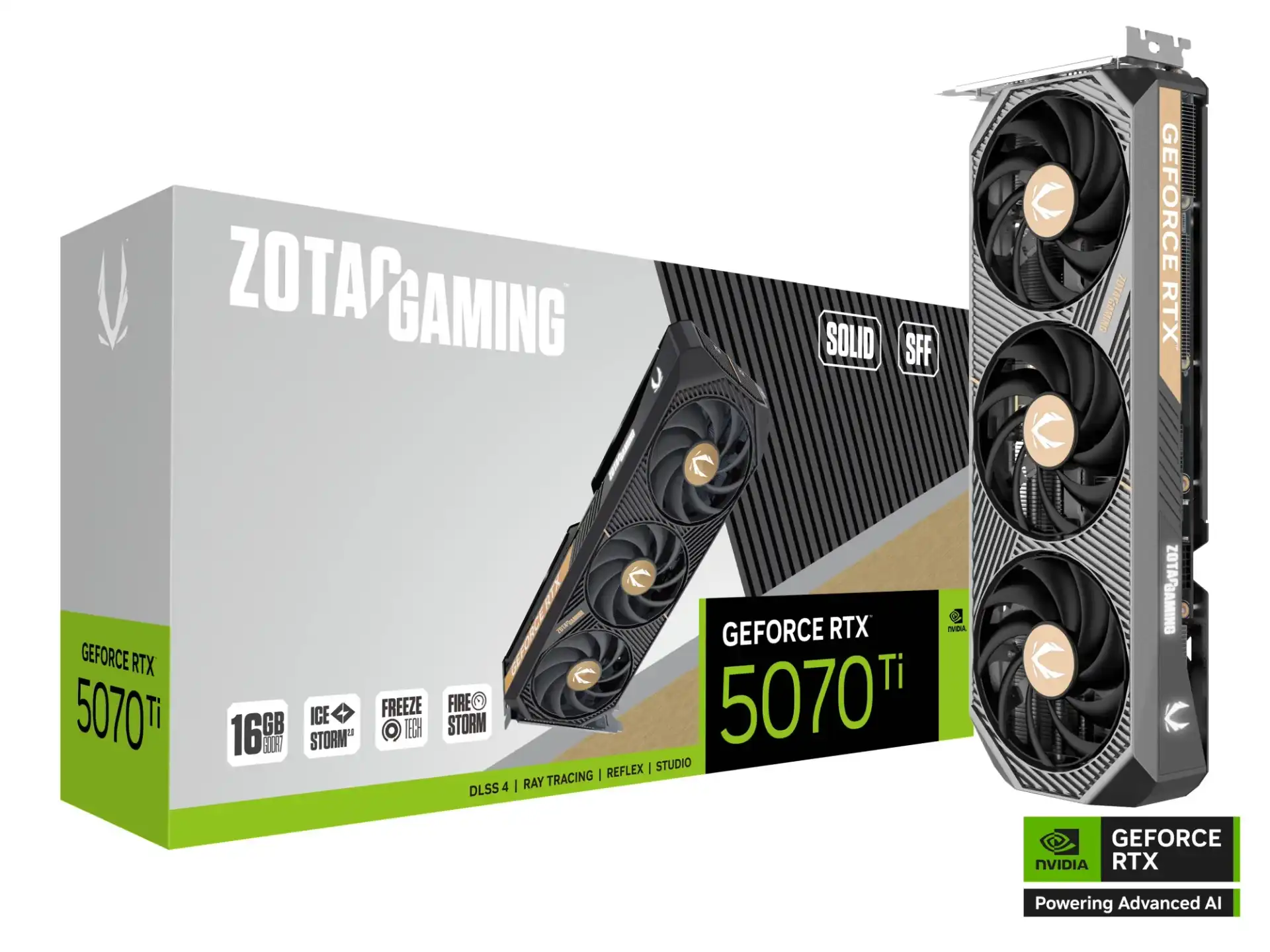 ZOTAC GAMING GeForce RTX 5070 Ti 16GB GDDR7 SOLID SFF Graphics Card 1