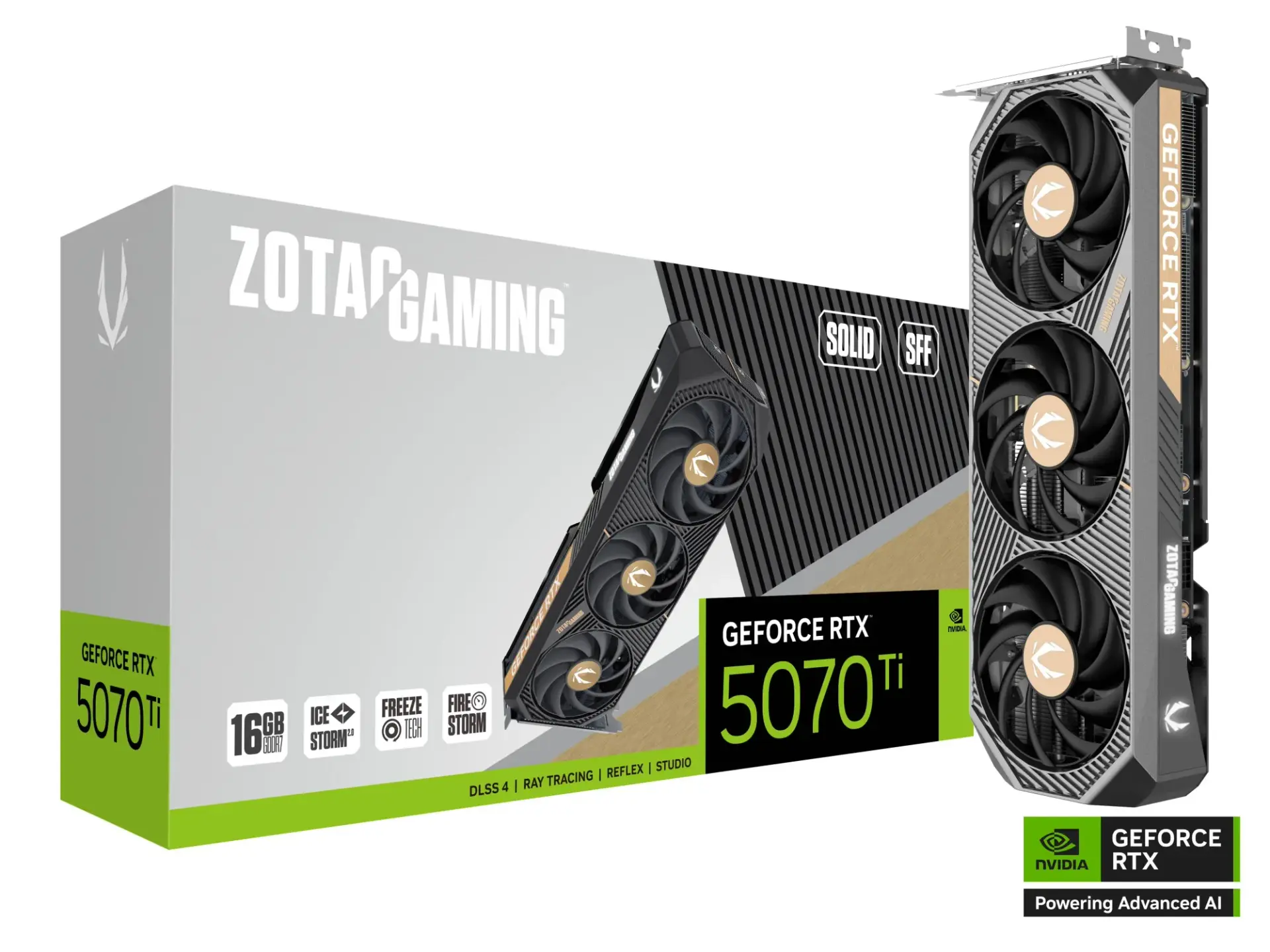 ZOTAC GAMING GeForce RTX 5070 Ti 16GB GDDR7 SOLID SFF Graphics Card