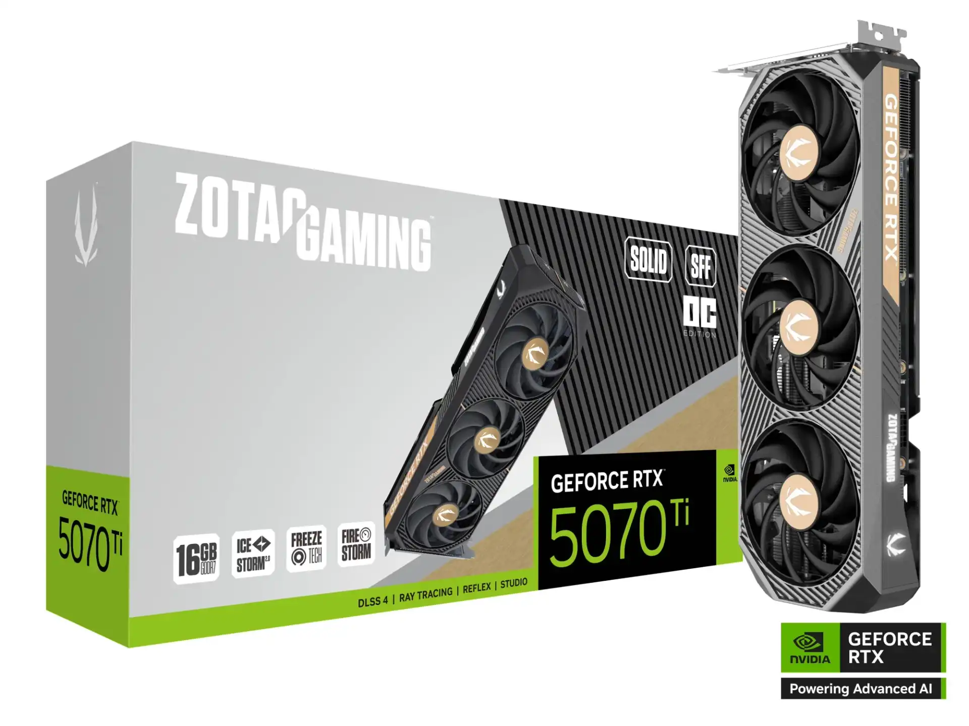 ZOTAC GAMING GeForce RTX 5070 Ti 16GB GDDR7 SOLID SFF OC Graphics Card