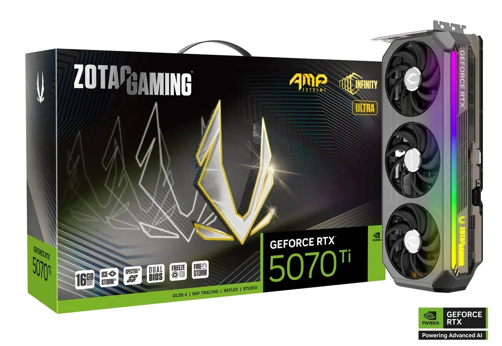 ZOTAC GAMING GeForce RTX 5070 Ti AMP Extreme INFINITY ULTRA 16GB GDDR7 Graphics Card