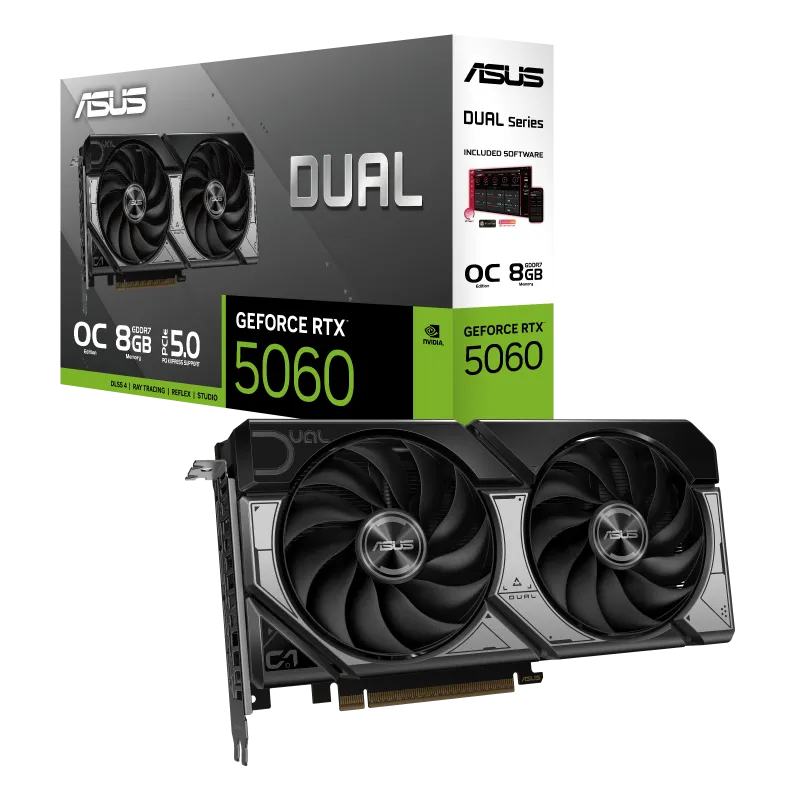 ASUS Dual GeForce RTX 5060 8GB GDDR7 OC Edition Graphics Card 1