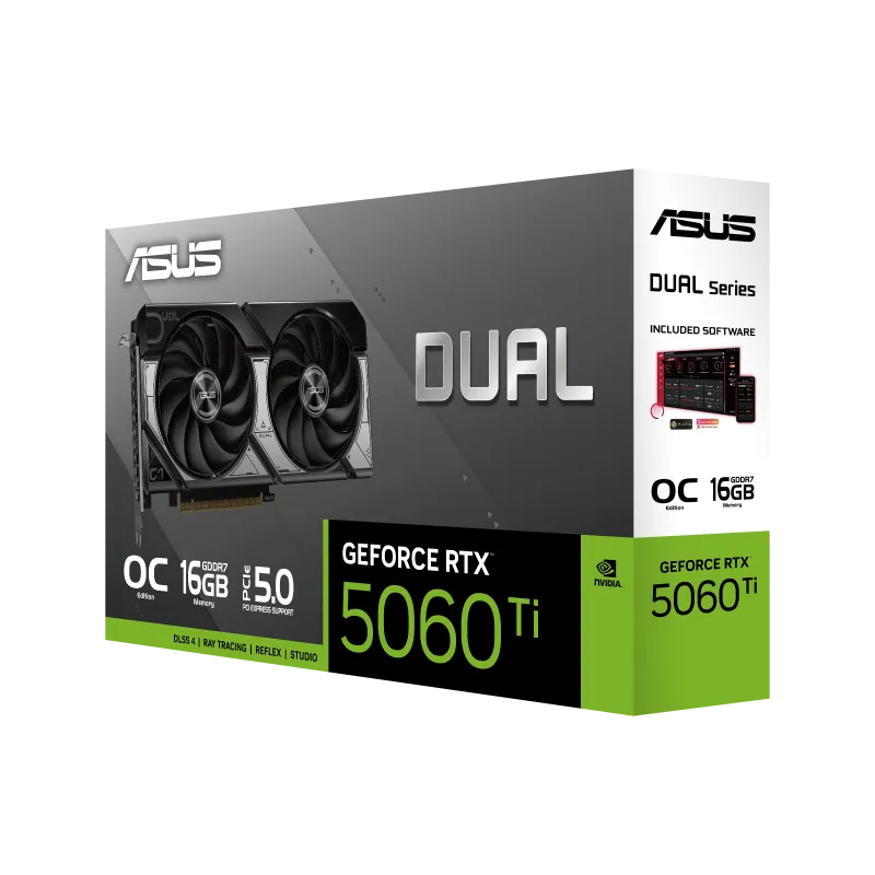 ASUS Dual GeForce RTX 5060 Ti 16GB GDDR7 OC Edition Graphics Card 7