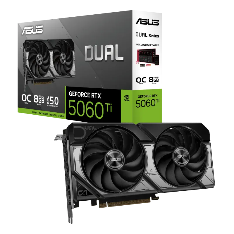 ASUS Dual GeForce RTX 5060 Ti 8GB GDDR7 OC Edition Graphics Card