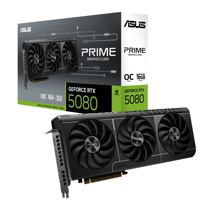 ASUS PRIME GeForce RTX 5080 16GB GDDR7 OC Edition Graphics Card