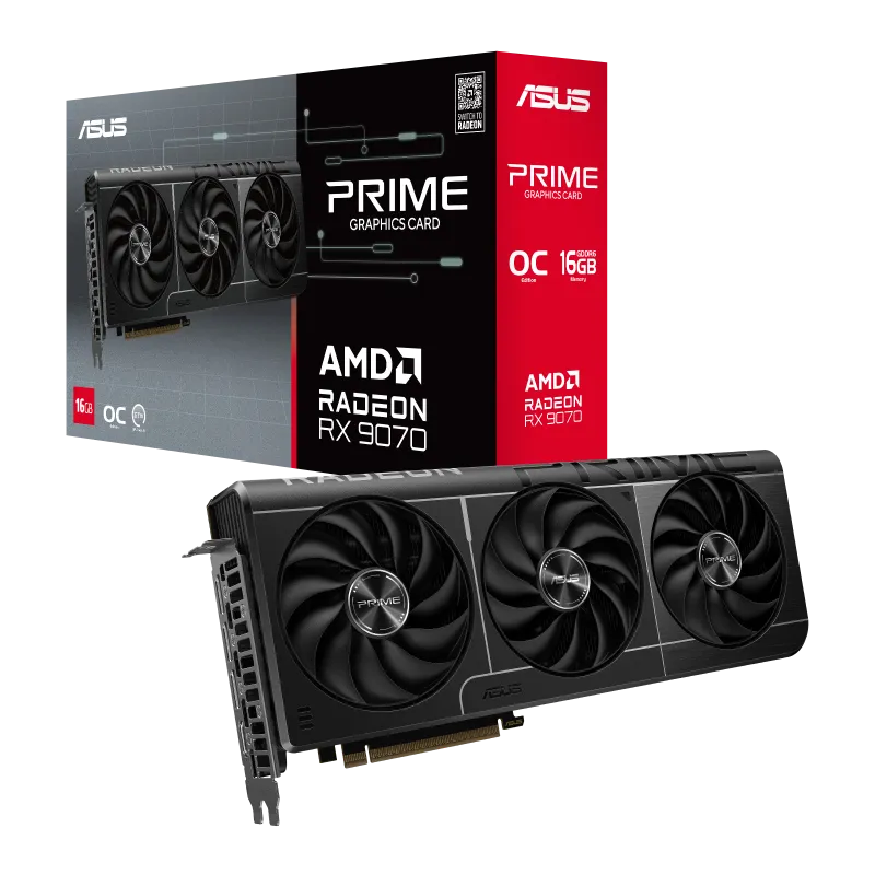 ASUS Prime Radeon RX 9070 OC Edition 16GB GDDR6 Graphics Card
