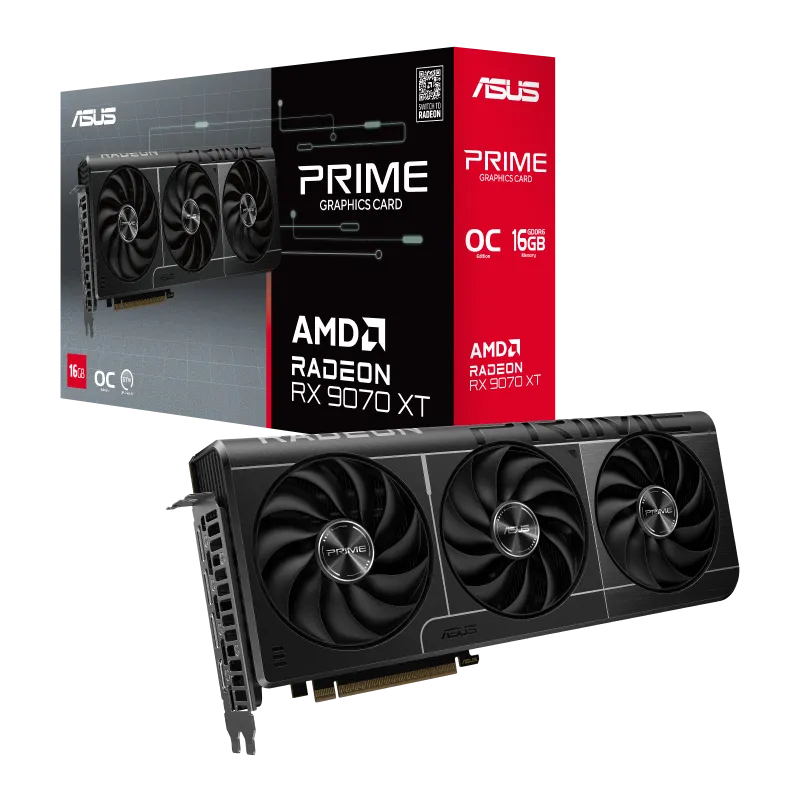 ASUS Prime Radeon RX 9070 XT OC Edition 16GB GDDR6 Graphics Card