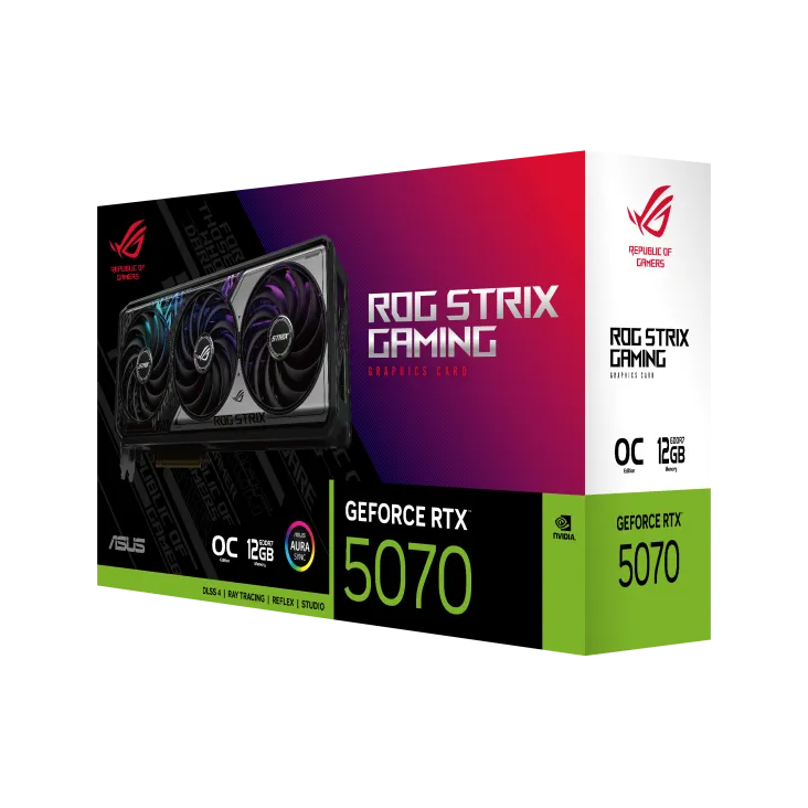 ASUS ROG Strix GeForce RTX 5070 12GB GDDR7 OC Edition Graphics Card 9