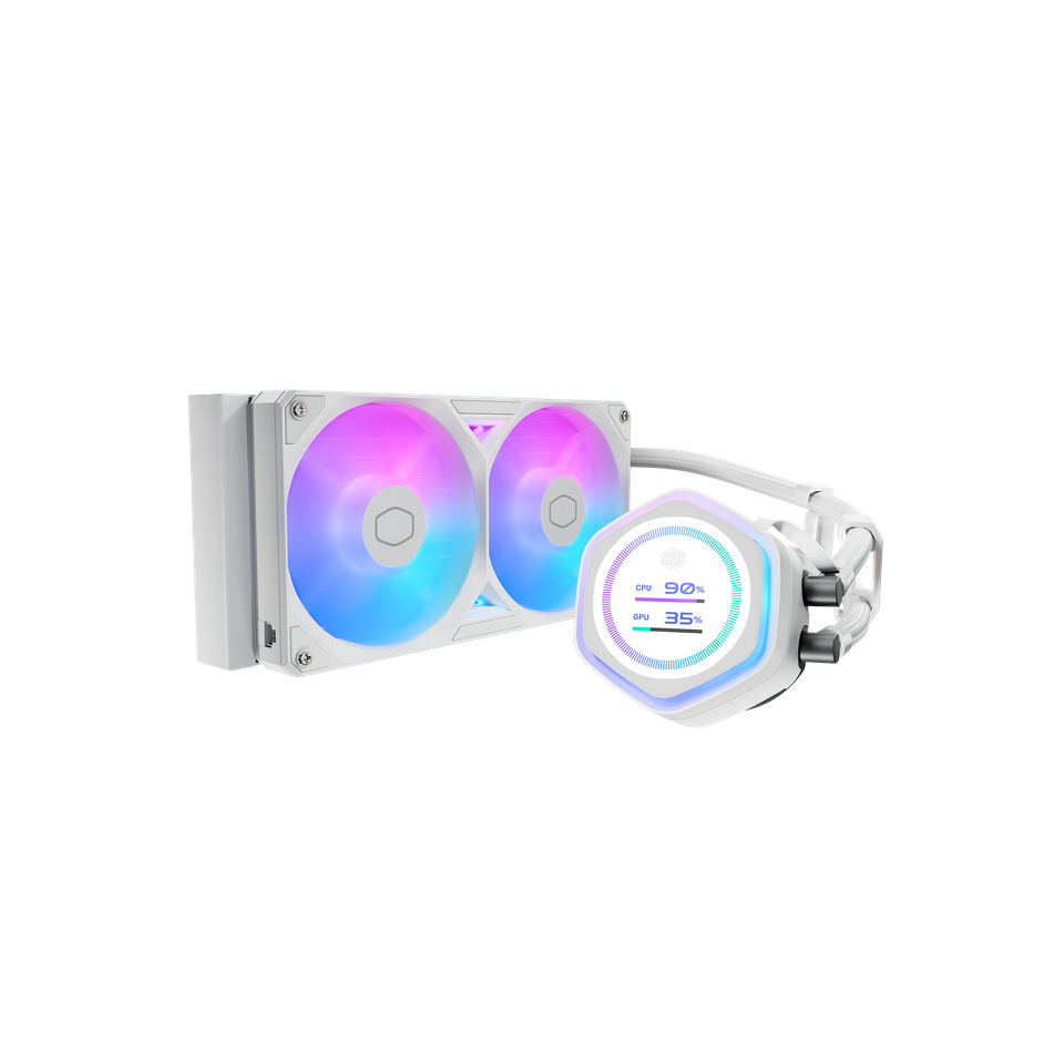 Cooler Master MasterLiquid Atmos II LCD 240mm LCD White Liquid Cooler