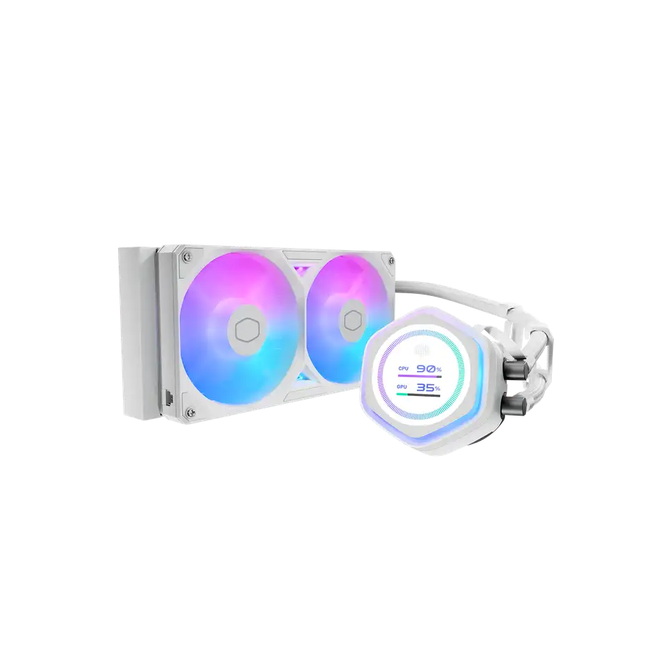 Cooler Master MasterLiquid Atmos II LCD 240mm LCD White Liquid Cooler