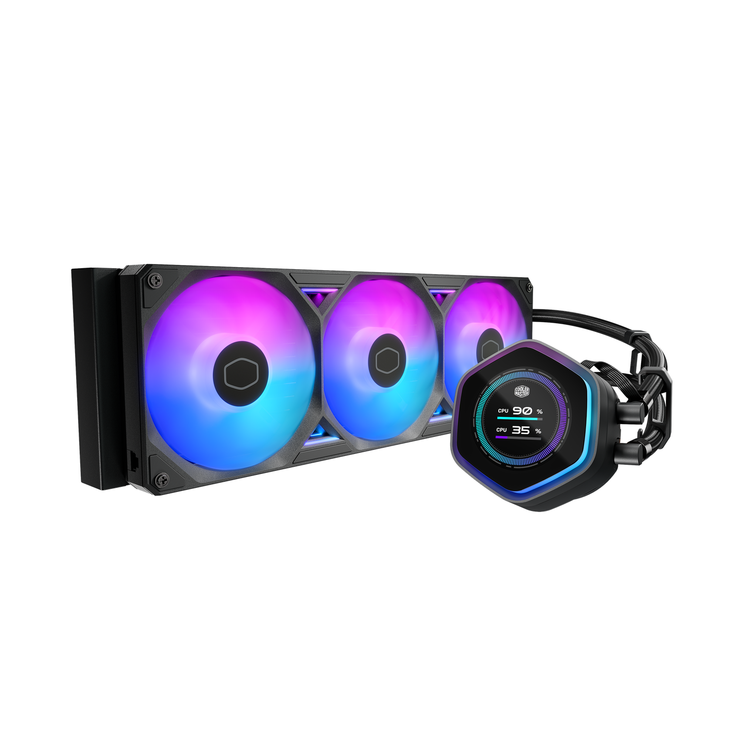 Cooler Master MasterLiquid Atmos II LCD 360mm Black Liquid Cooler 1