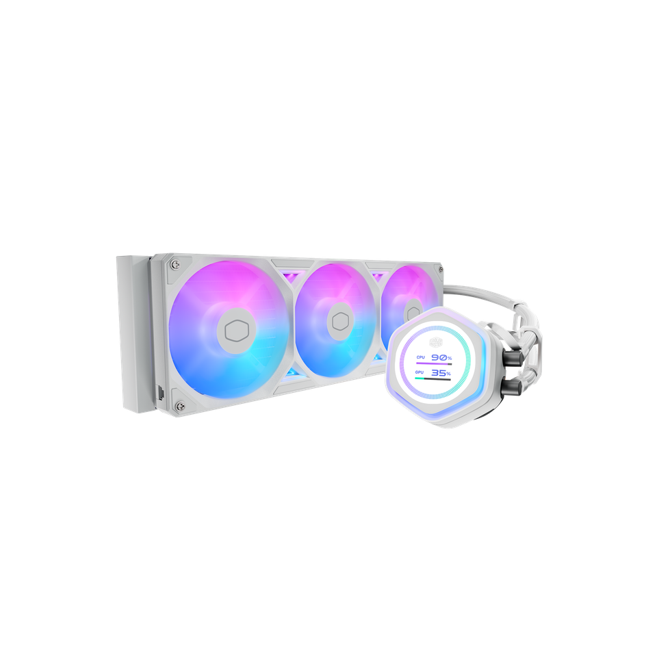 Cooler Master MasterLiquid Atmos II LCD 360mm Liquid Cooler - White