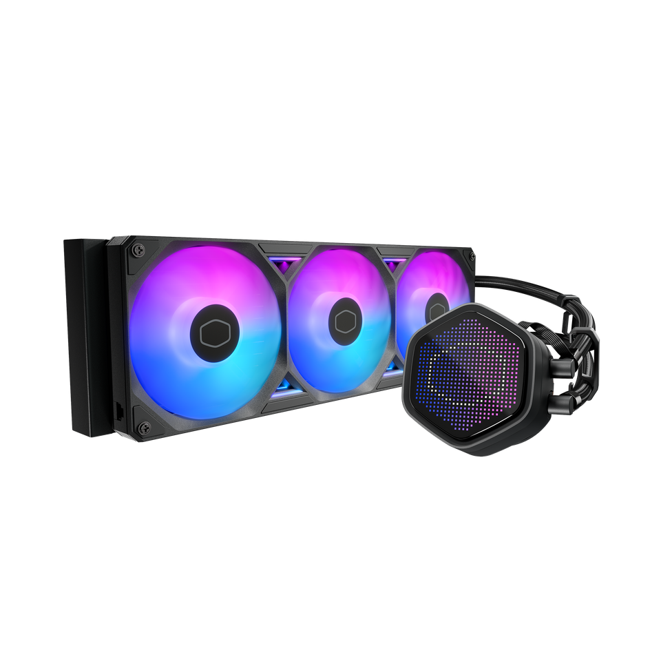 Cooler Master MasterLiquid Atmos II Pixel LED 360mm Liquid Cooler - Black 1