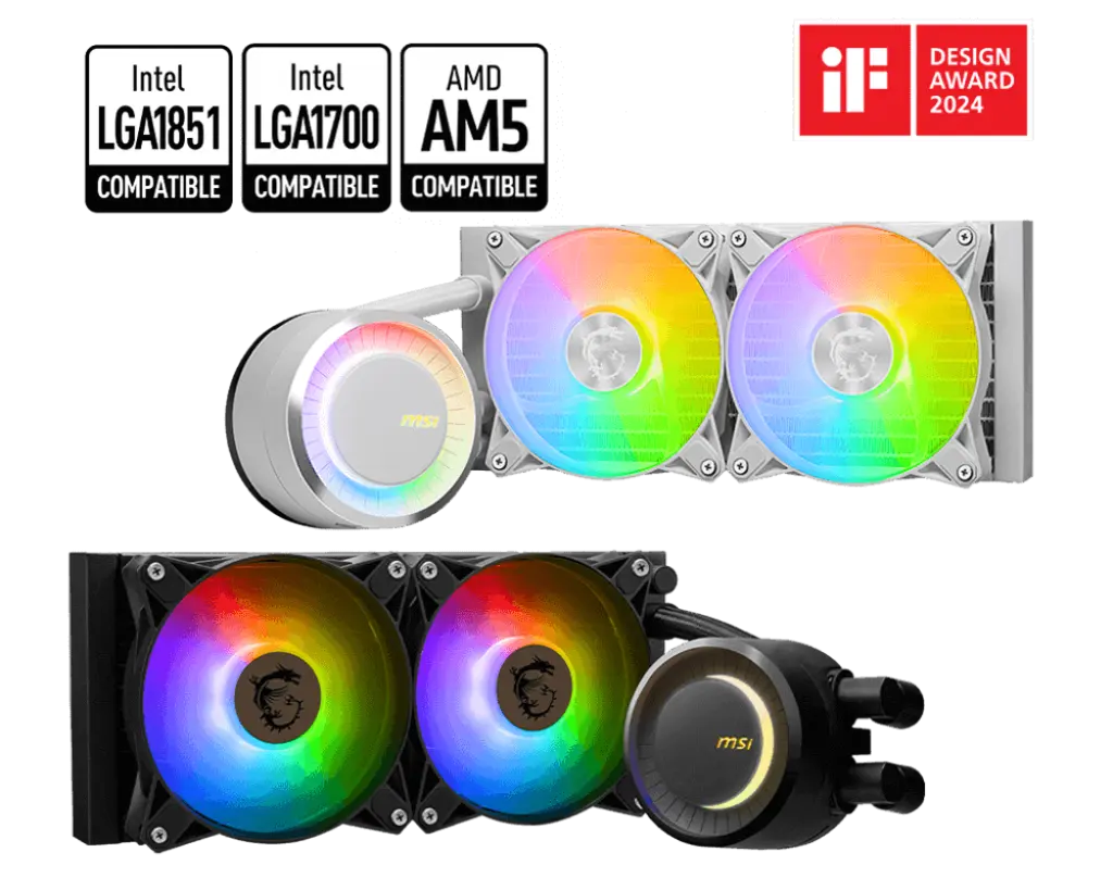 MSI MAG CORELIQUID E240 Liquid Cooler - White