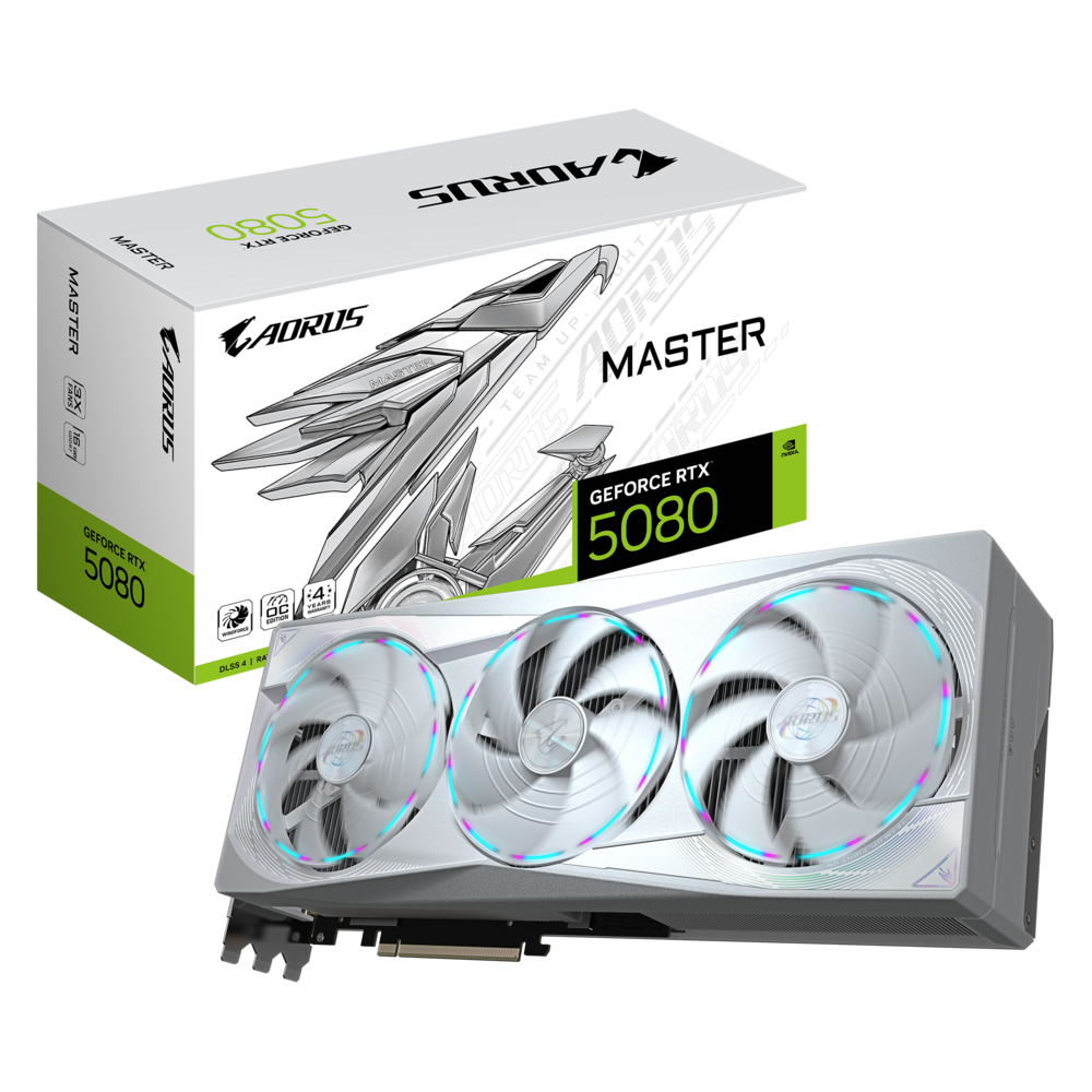 GIGABYTE AORUS GeForce RTX 5080 16GB GDDR7 MASTER Graphics Card