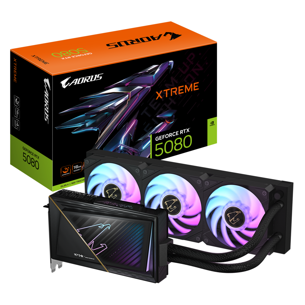 GIGABYTE AORUS GeForce RTX 5080 16GB GDDR7 XTREME WATERFORCE Graphics Card