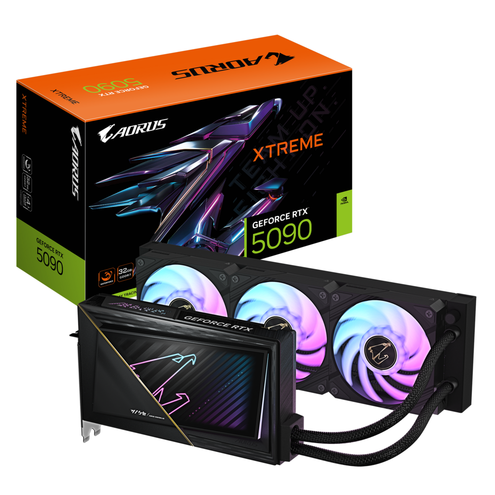 GIGABYTE AORUS GeForce RTX 5090 32GB GDDR7 XTREME WATERFORCE Graphics Card