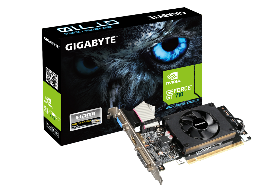 GIGABYTE GeForce GT 710 2GB DDR3 GV-N710D3-2GL Graphics Card