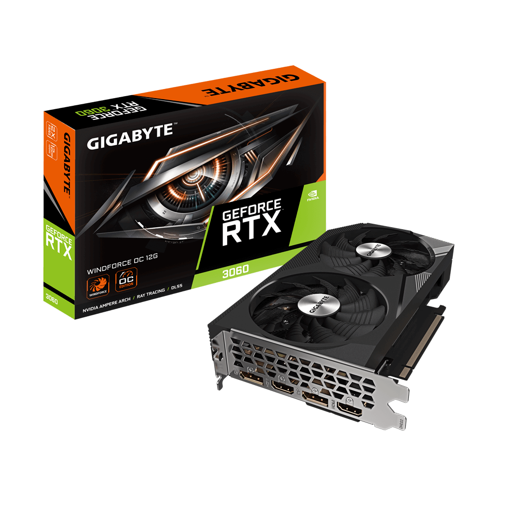 GIGABYTE GeForce RTX 3060 12GB GDDR6 WINDFORCE OC Graphics Card