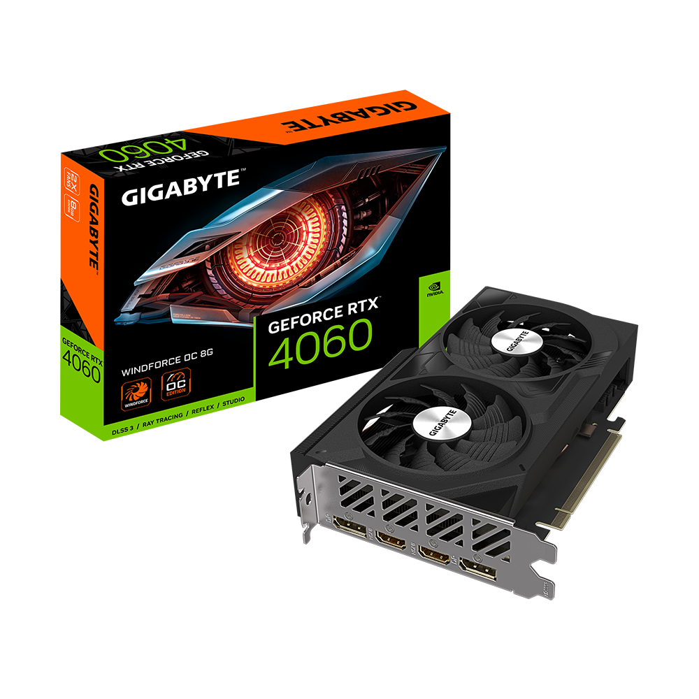 GIGABYTE GeForce RTX 4060 8GB GDDR6 WINDFORCE OC Graphics Card 1