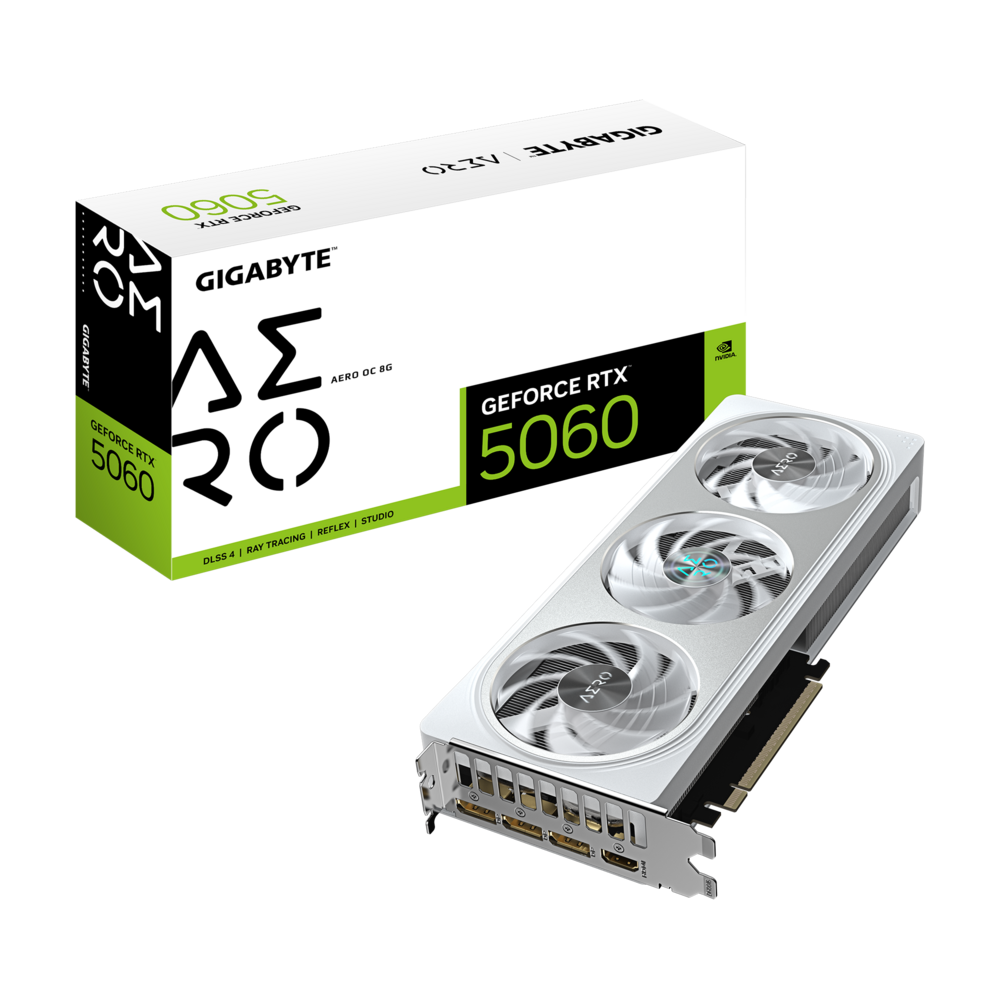 GIGABYTE GeForce RTX 5060 8GB GDDR7 AERO OC Graphics Card 1