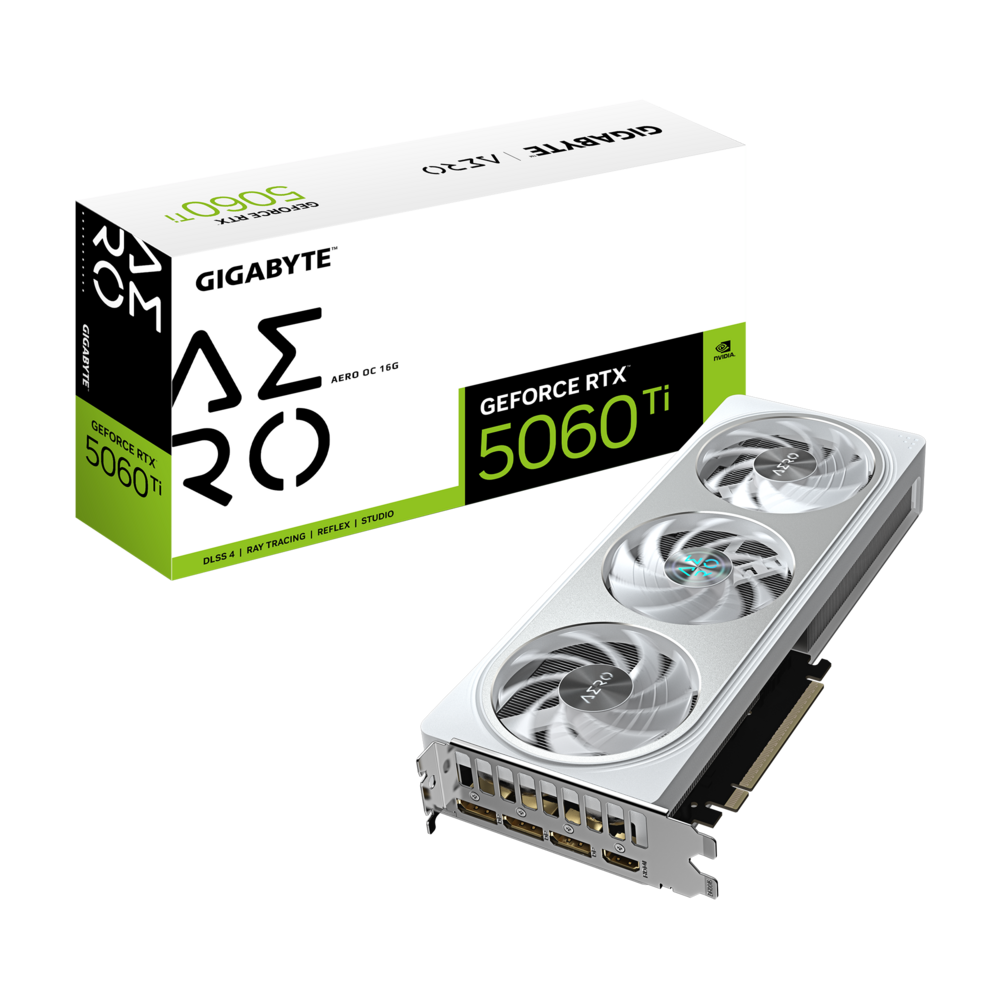 GIGABYTE GeForce RTX 5060 Ti 16GB GDDR7 AERO OC Graphics Card