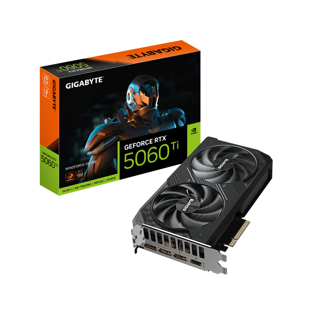 GIGABYTE GeForce RTX 5060 Ti 16GB GDDR7 WINDFORCE OC Graphics Card 1