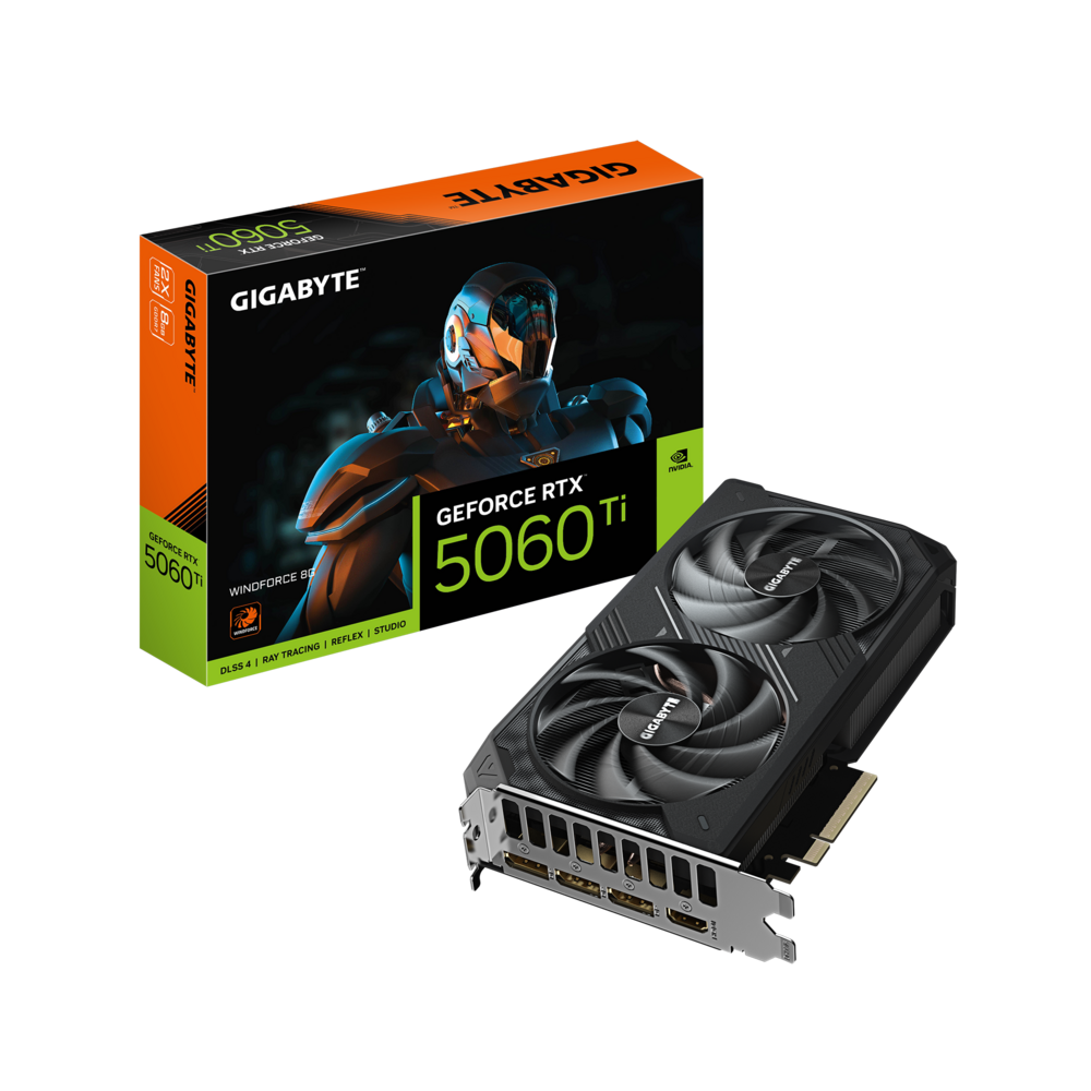 GIGABYTE GeForce RTX 5060 Ti 8GB GDDR7 WINDFORCE Graphics Card