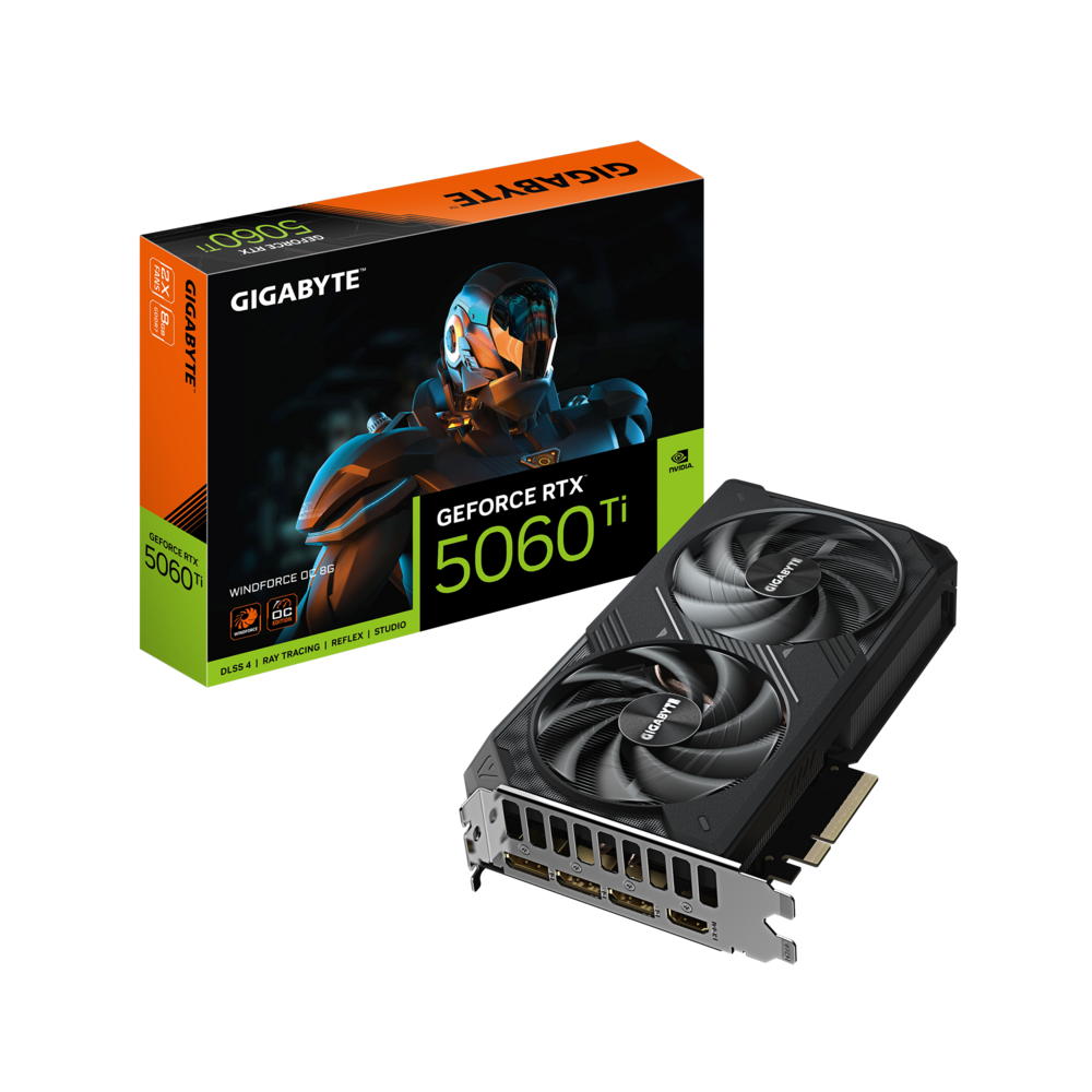 GIGABYTE GeForce RTX 5060 Ti 8GB GDDR7 WINDFORCE OC Graphics Card