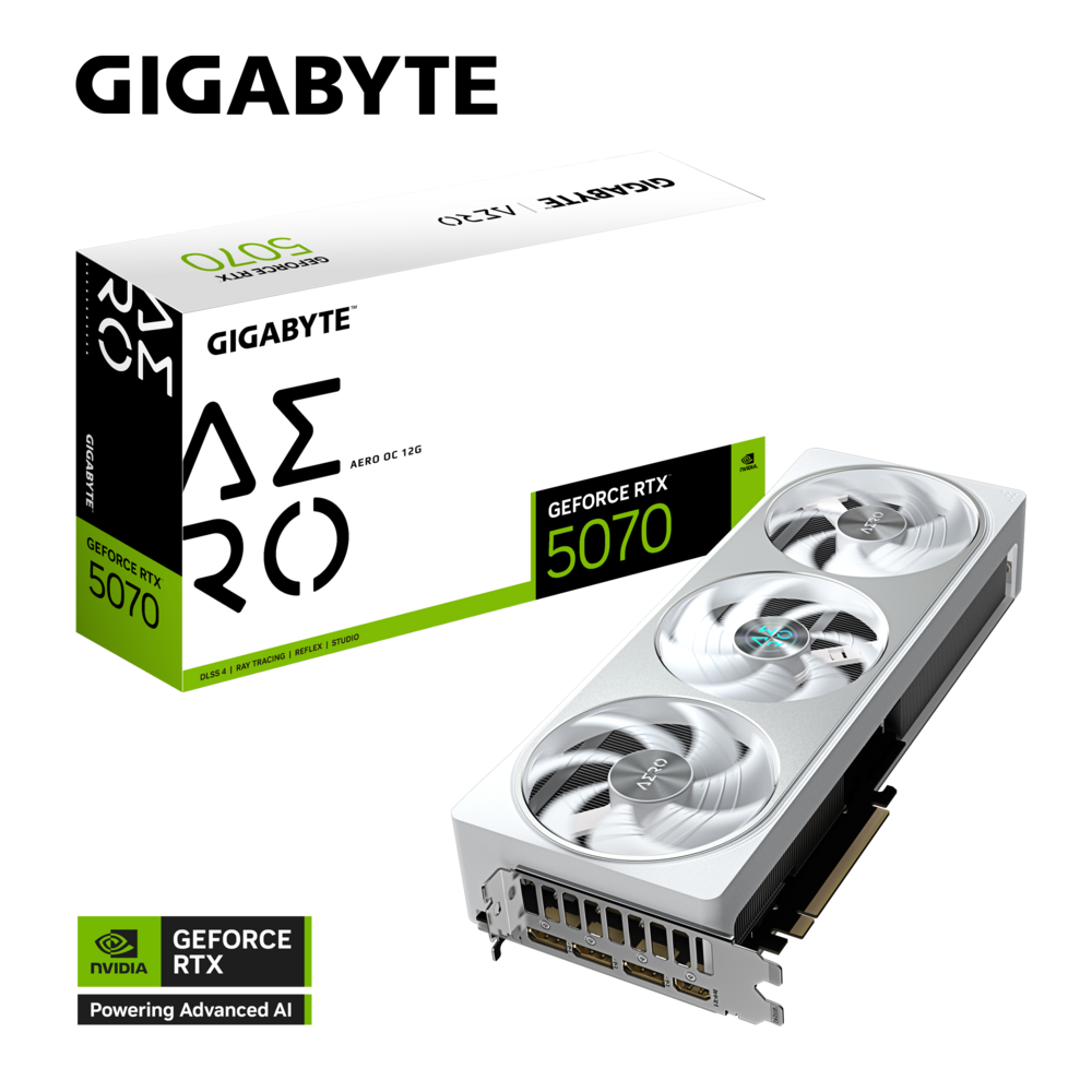 GIGABYTE GeForce RTX 5070 12GB GDDR7 AERO OC Graphics Card 1