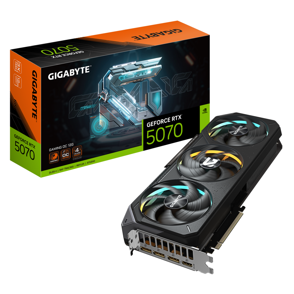 GIGABYTE GeForce RTX 5070 12GB GDDR7 GAMING OC Graphics Card