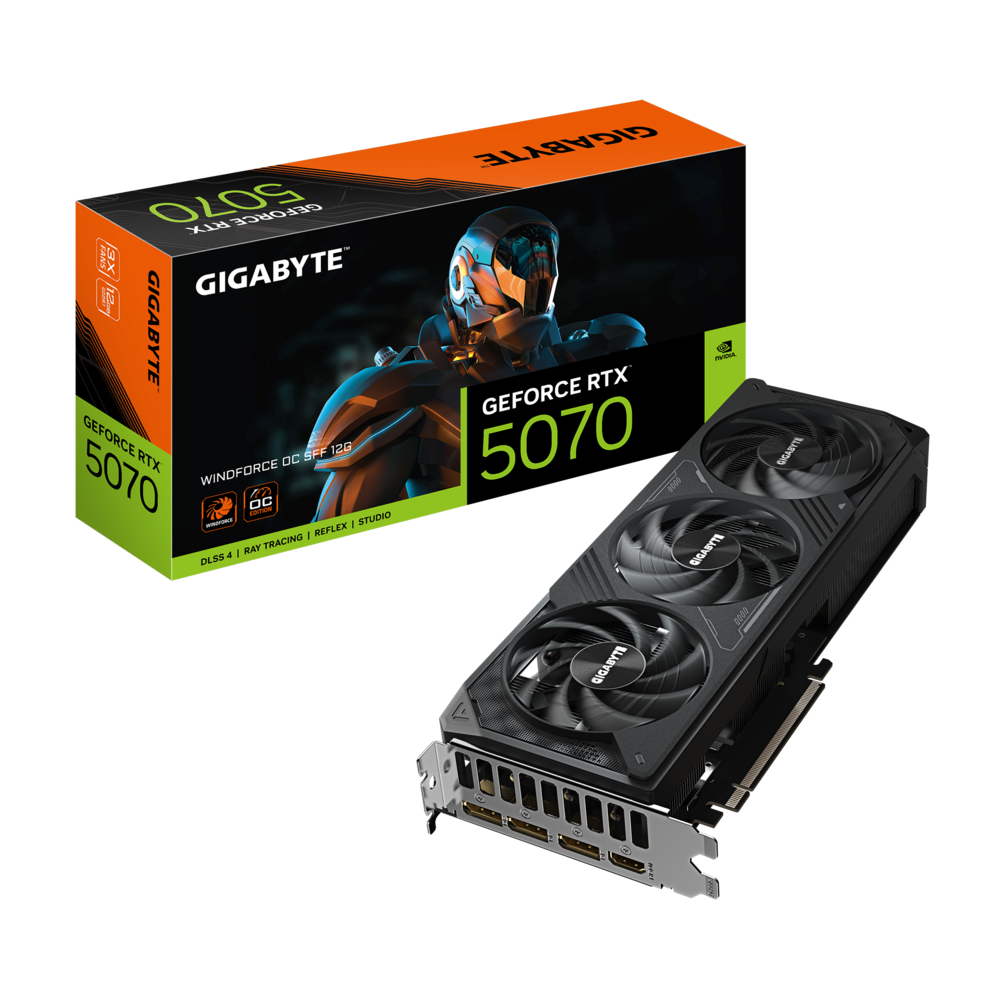 GIGABYTE GeForce RTX 5070 12GB GDDR7 WINDFORCE OC Graphics Card