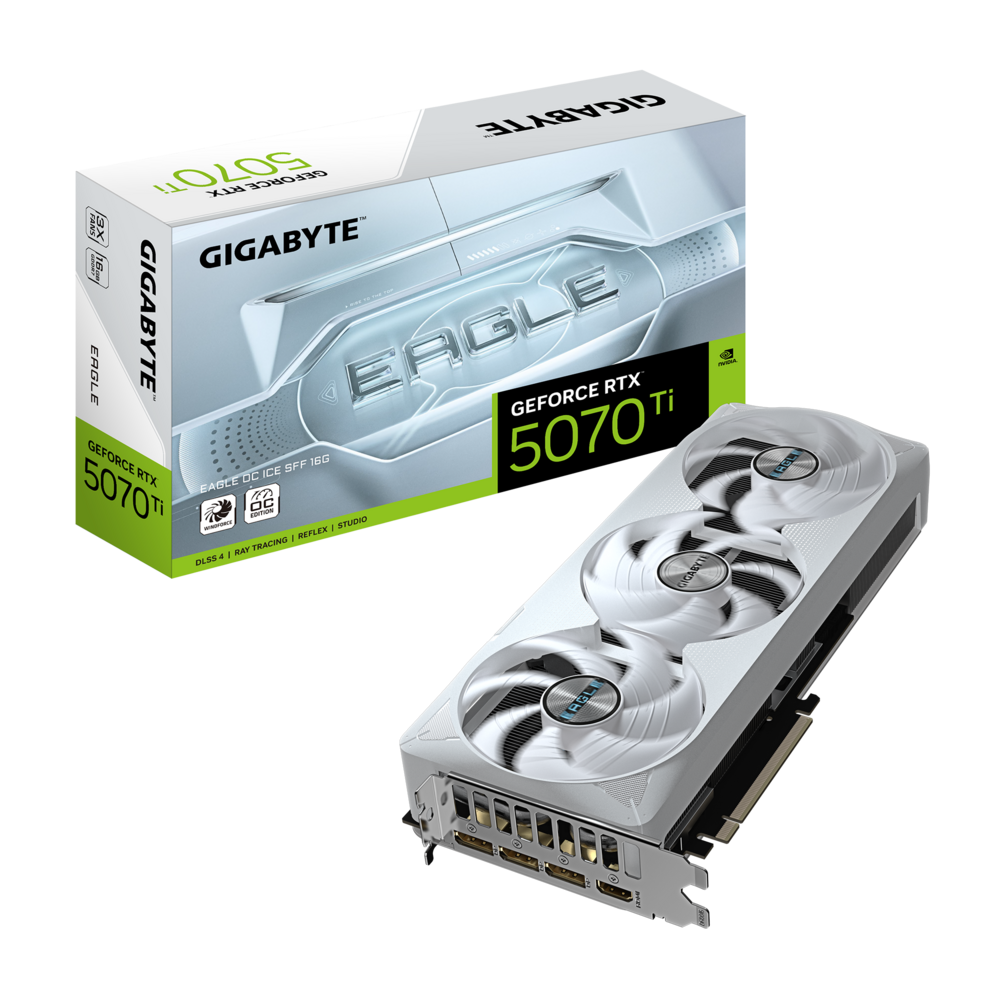GIGABYTE GeForce RTX 5070 Ti 16GB GDDR7 EAGLE OC ICE SFF Graphics Card