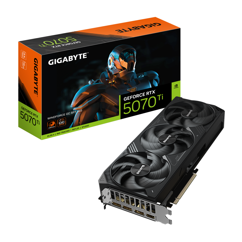 GIGABYTE GeForce RTX 5070 Ti 16GB GDDR7 WINDFORCE OC Graphics Card