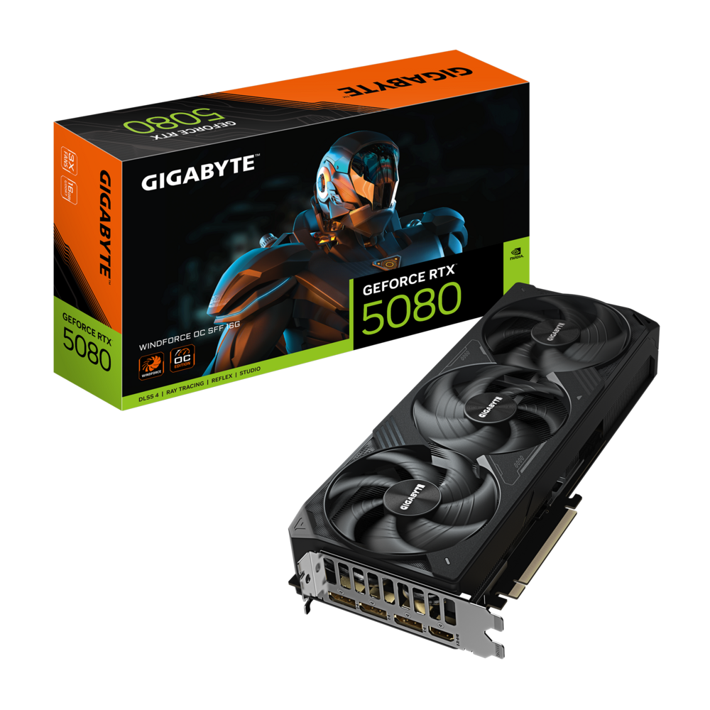 GIGABYTE GeForce RTX 5080 16GB GDDR7 WINDFORCE OC Graphics Card 1