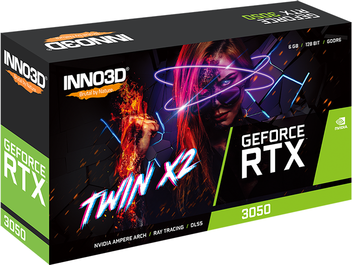 INNO3D GeForce RTX 3050 6GB GDDR6 Twin X2 Graphics Card 2