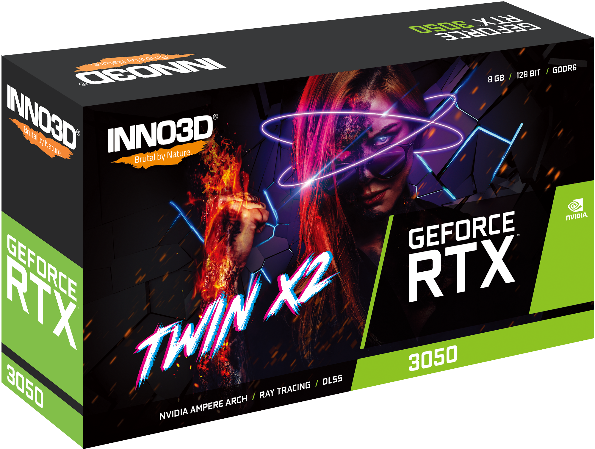 INNO3D GeForce RTX 3050 8GB GDDR6 Twin X2 Graphics Card 3