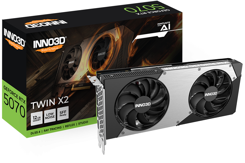 INNO3D GeForce RTX 5070 12GB GDDR7 TWIN X2 Graphics Card