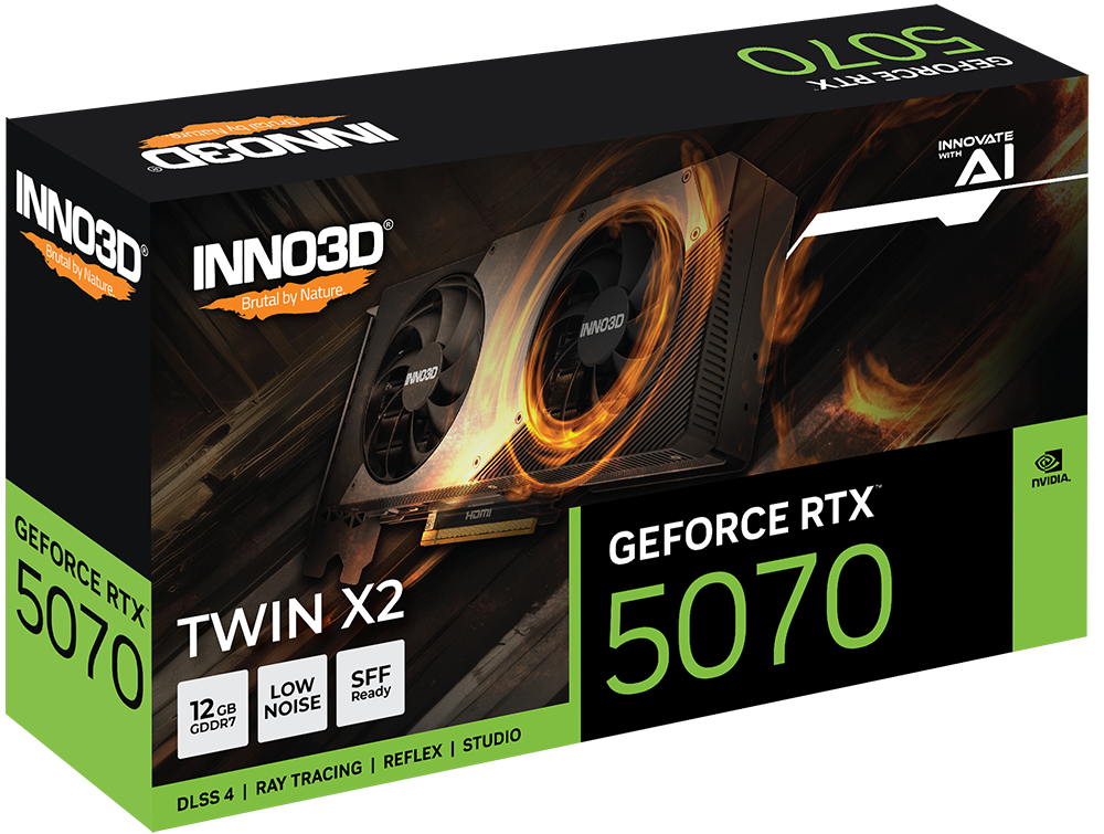 INNO3D GeForce RTX 5070 12GB GDDR7 TWIN X2 Graphics Card 3