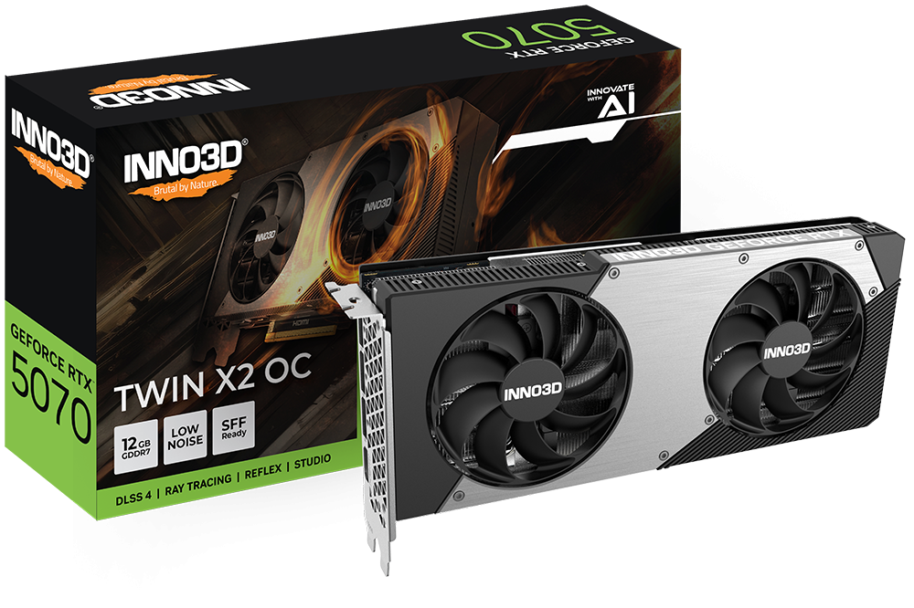 INNO3D GeForce RTX 5070 12GB GDDR7 TWIN X2 OC Graphics Card