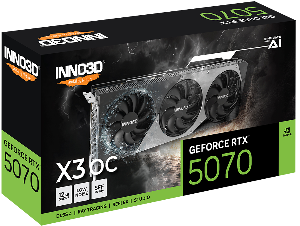 INNO3D GeForce RTX 5070 12GB GDDR7 X3 OC Graphics Card 3