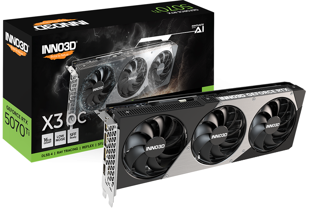 INNO3D GeForce RTX 5070 Ti 16GB GDDR7 X3 OC Graphics Card