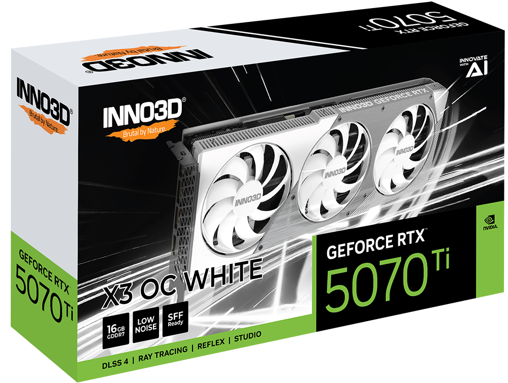 INNO3D GeForce RTX 5070 Ti 16GB GDDR7 X3 OC WHITE Graphics Card 3